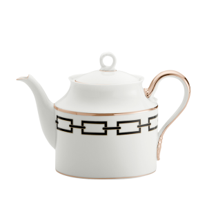 Ginori Catene Black Teapot - 30oz.